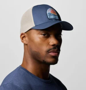 Peaceful Perspective Flexfit Trucker Cap - Navy-Stone