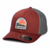 Peaceful Perspective Flexfit Trucker Cap - Wine-Grey