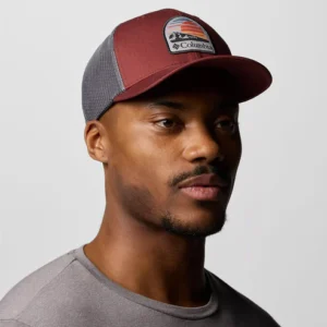 Peaceful Perspective Flexfit Trucker Cap - Wine-Grey