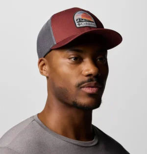 Peaceful Perspective Flexfit Trucker Cap - Wine-Grey