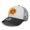 Phoenix Suns A-Frame Trucker Cap - NBA Rear Arch - Grey-Graphite