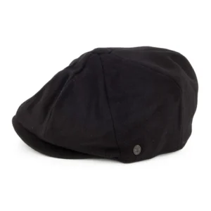 Pure Wool Harlem Newsboy Cap - Black