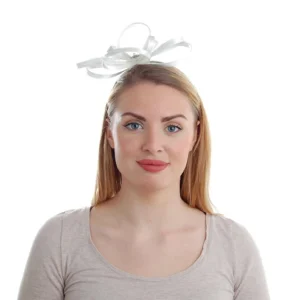 Satin Fascinator - Ivory
