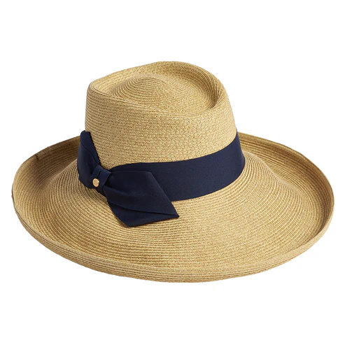 Sissinghurst Straw Sun Hat with Bow - Natural
