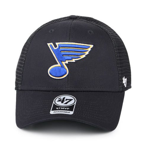 St Louis Blues Trucker Cap - NHL Branson MVP - Navy Blue