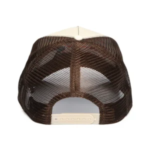 Tiki Lounge Trucker Cap - Cream-Teal-Brown