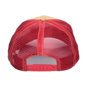 Vintage Trucker Cap - Light Brown-Navy-Red