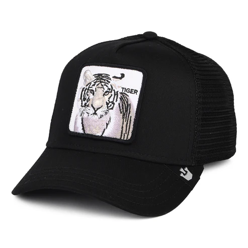 White Tiger Trucker Cap - Black