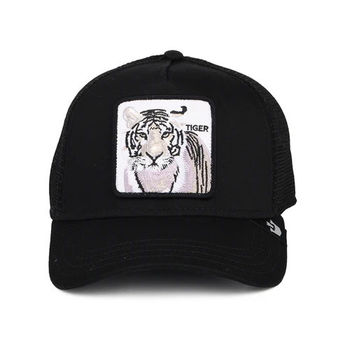 White Tiger Trucker Cap - Black