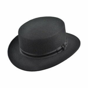 Womens Bernadette Boater Hat - Black