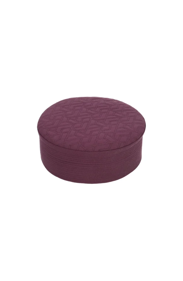 BURGUNDY MEN PRAYER CAP WASH N WEAR