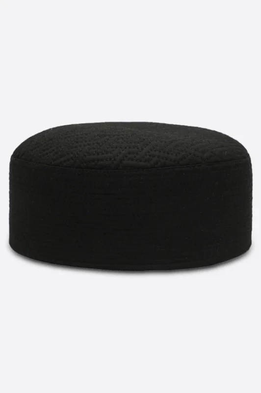 Black Kufi Namaz Cap For Men