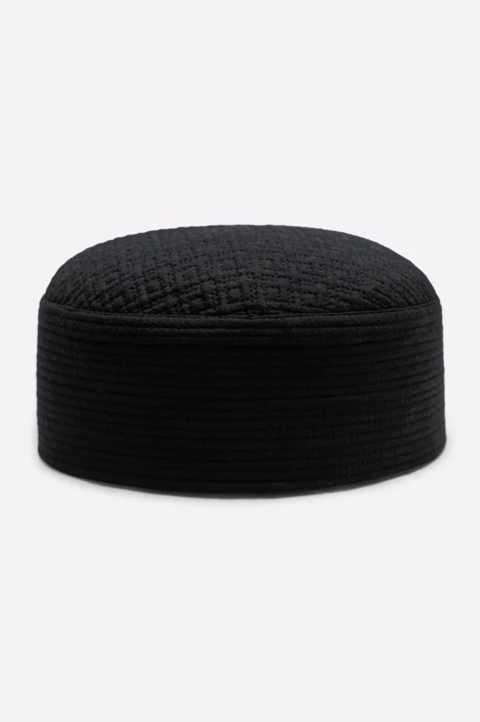 Black Namaz Cap For Men
