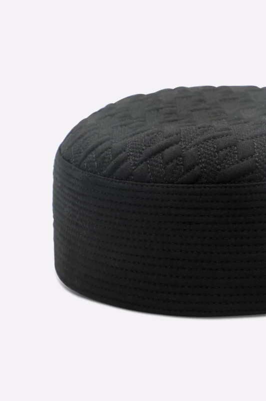 Black Namaz Cap For Men