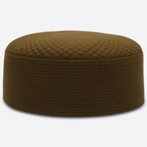 Brown Kufi Prayer Cap For Men