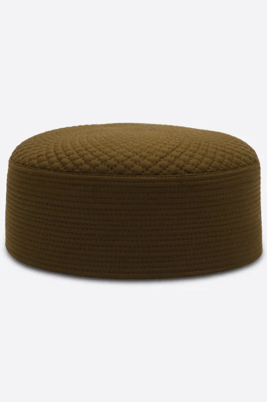 Brown Kufi Prayer Cap For Men