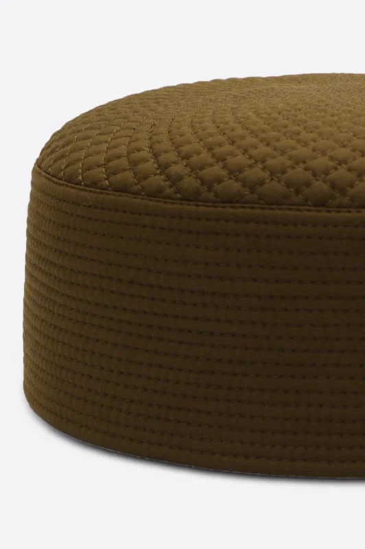 Brown Kufi Prayer Cap For Men