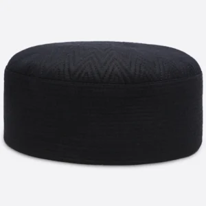Dark Blue Kufi Prayer Cap For Men