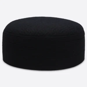 Dark Blue Kufi Prayer Cap For Men