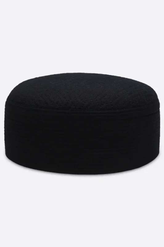 Dark Blue Kufi Prayer Cap For Men