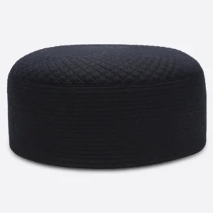 Dark Blue Kufi Prayer Cap For Men