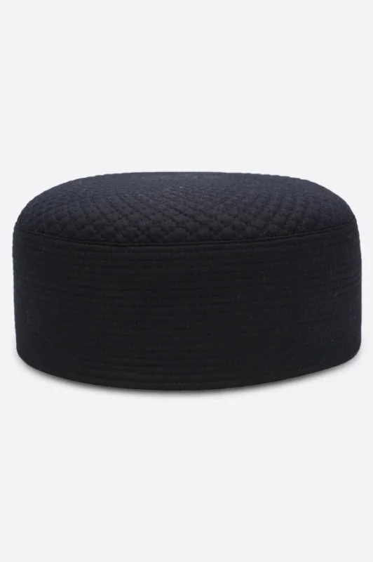Dark Blue Kufi Prayer Cap For Men