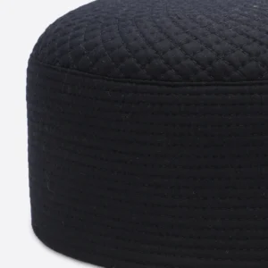 Dark Blue Kufi Prayer Cap For Men