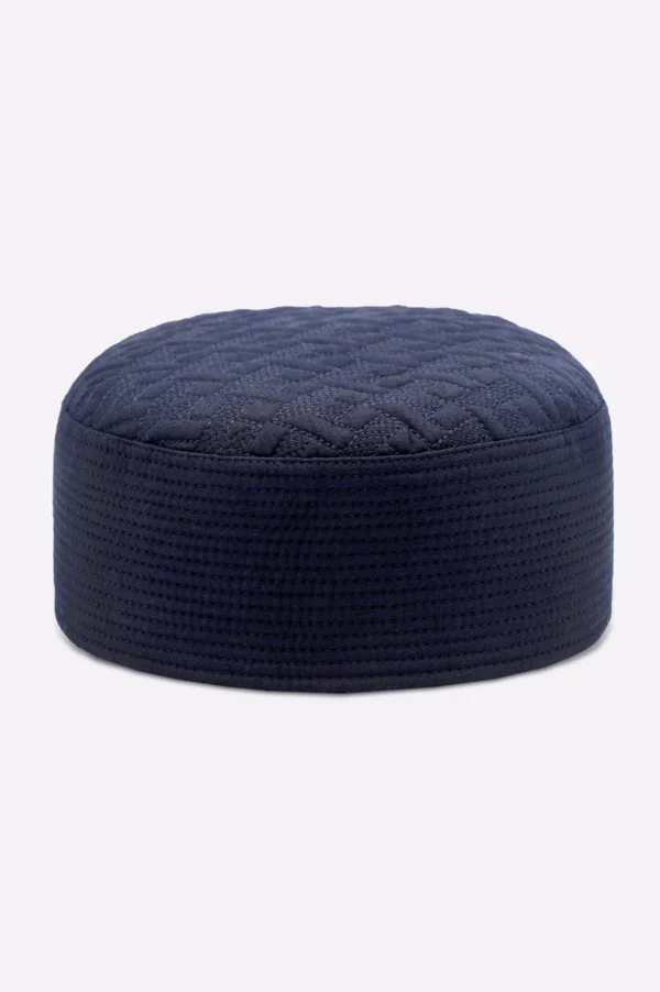 Dark Blue Prayer Cap For Men