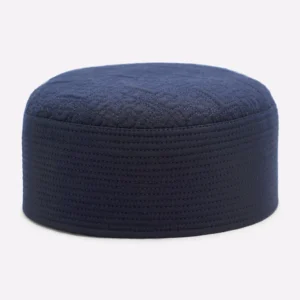 Dark Blue Prayer Cap For Men