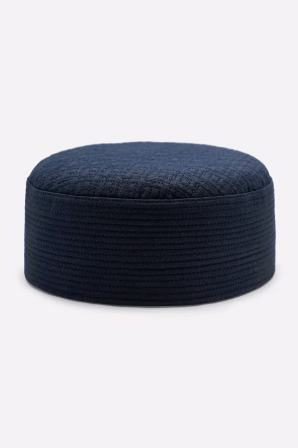 Dark Blue Prayer Cap For Men