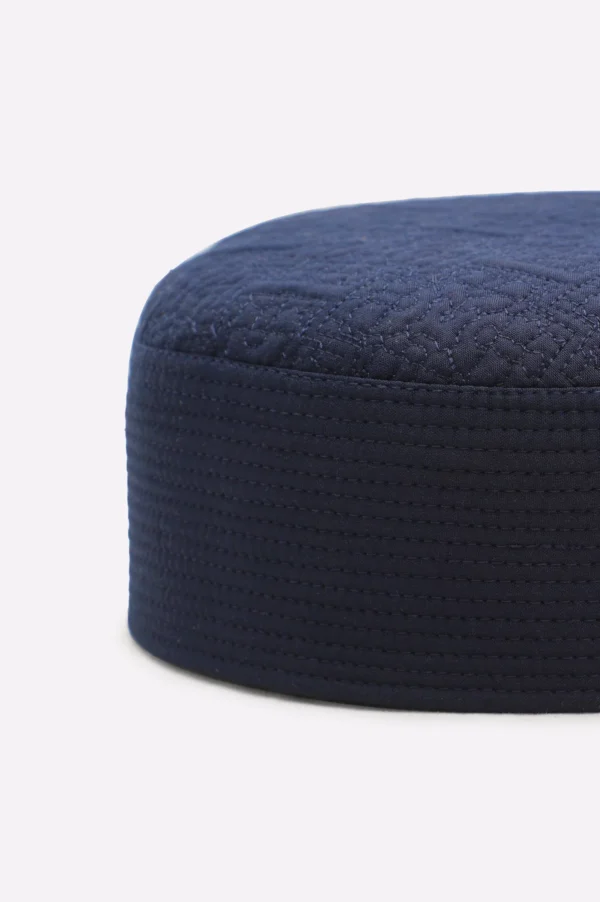 Dark Blue Prayer Cap For Men