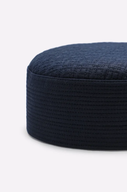 Dark Blue Prayer Cap For Men