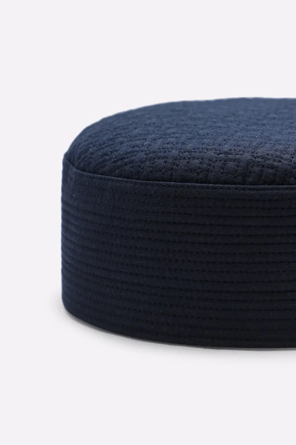Dark Blue Prayer Cap For Men
