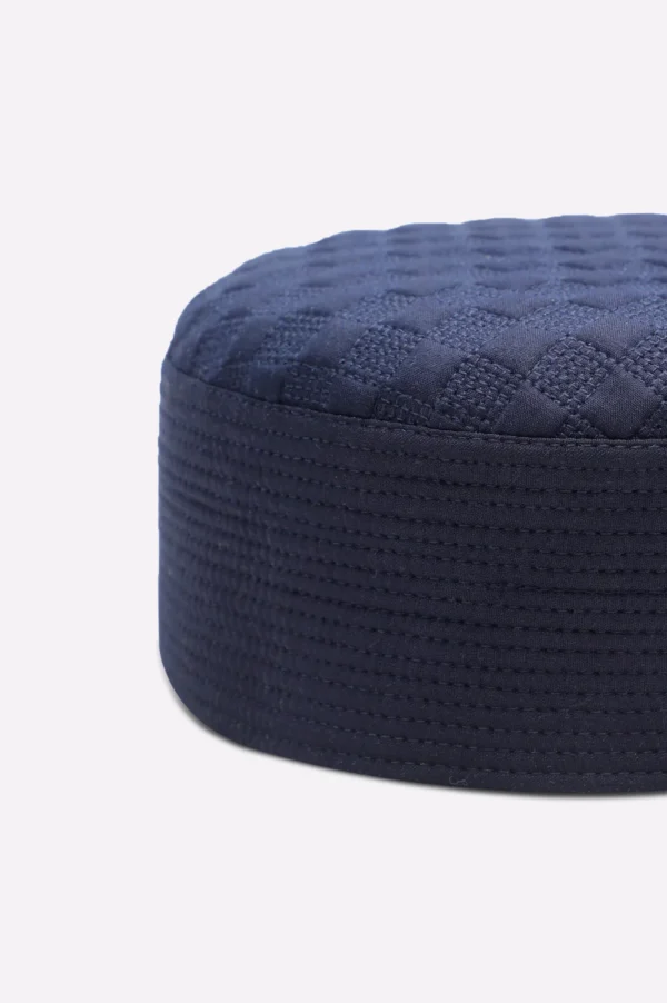 Dark Blue Prayer Cap For Men