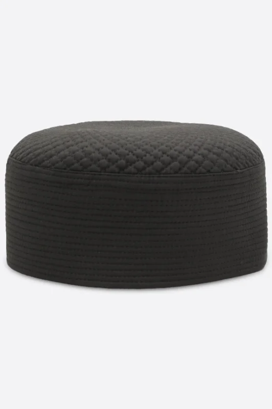 Dark Grey Kufi Prayer Cap For Men