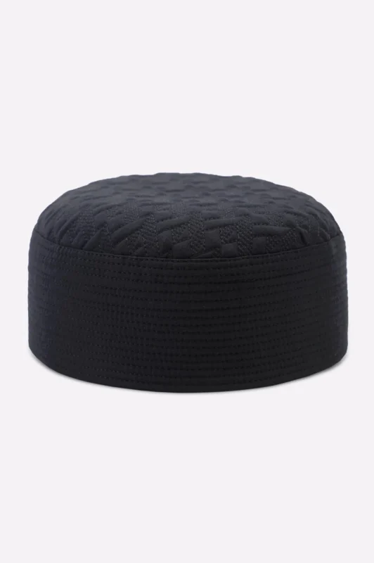 Dark Grey Prayer Cap For Men