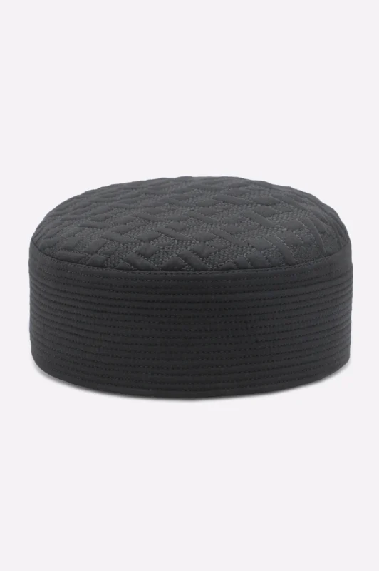 Dark Grey Prayer Cap For Men
