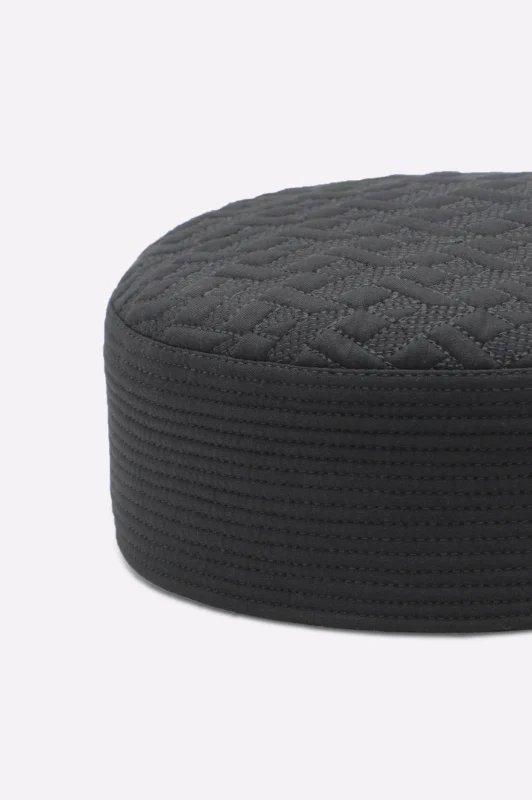 Dark Grey Prayer Cap For Men