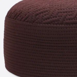 Maroon Kufi Prayer Cap For Men