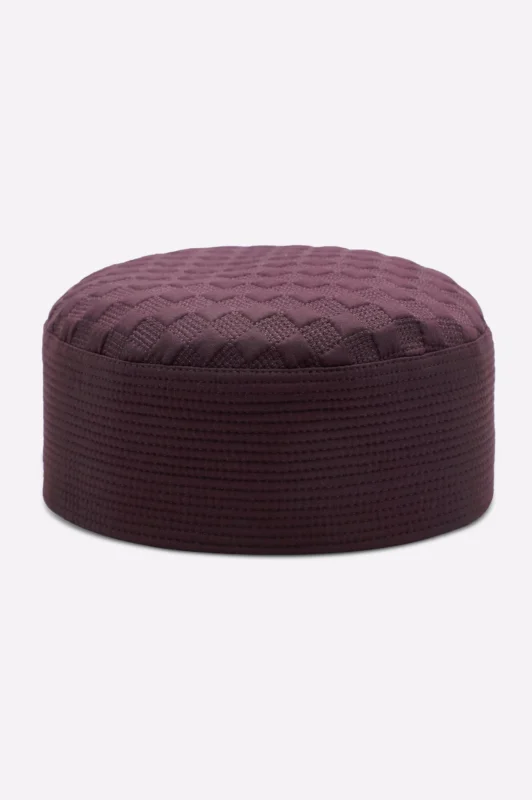Maroon Namaz Cap For Men