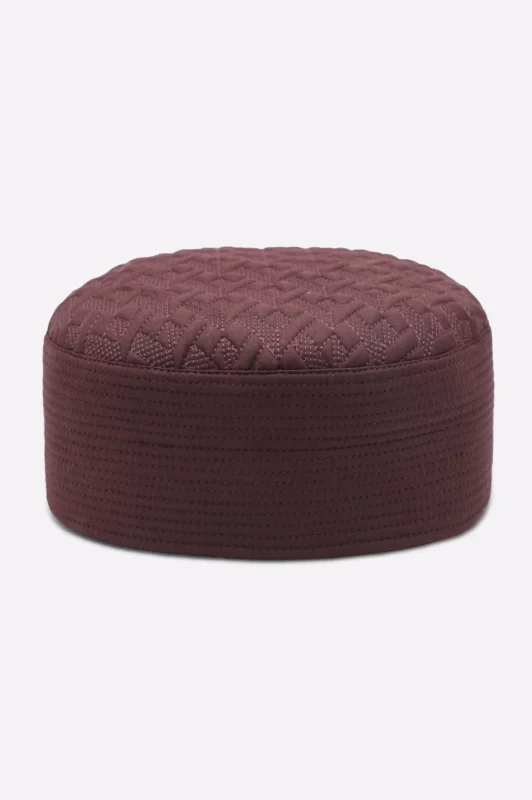 Maroon Prayer Cap For Men