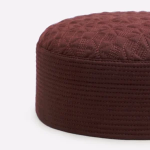Maroon Prayer Cap For Men