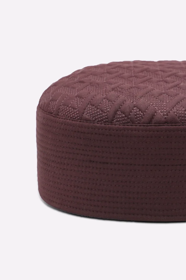 Maroon Prayer Cap For Men