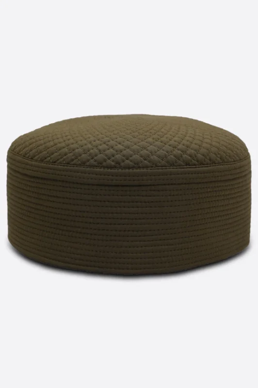 Olive Kufi Prayer Cap For Men