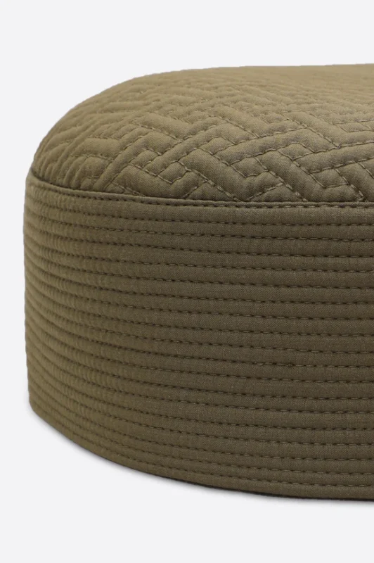 Olive Kufi Prayer Cap For Men