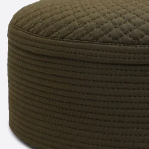 Olive Kufi Prayer Cap For Men
