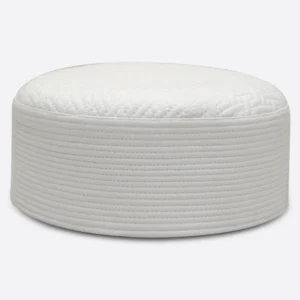 White Kufi Prayer Cap For Men
