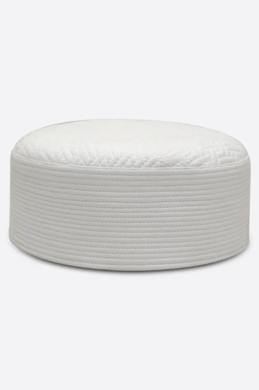 White Kufi Prayer Cap For Men