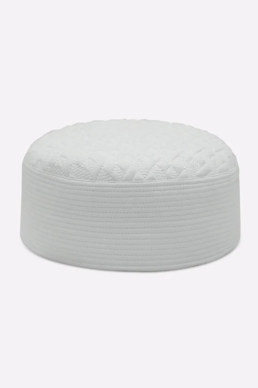 White Namaz Cap For Men