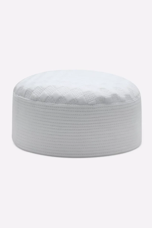White Namaz Cap For Men